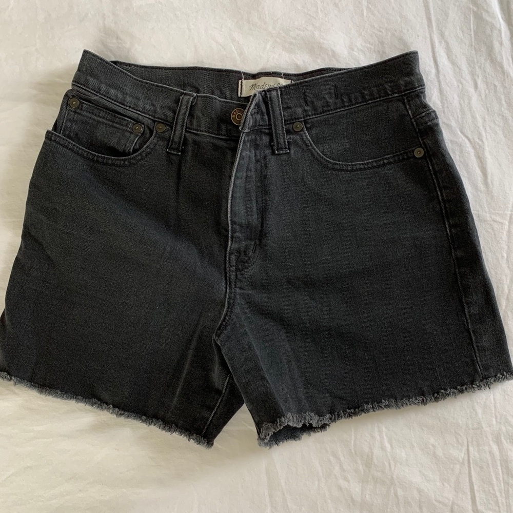 Madewell black denim shorts, 27
